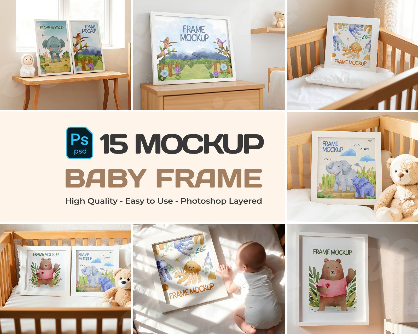Premium Baby Frame Mockup Collection — image 1