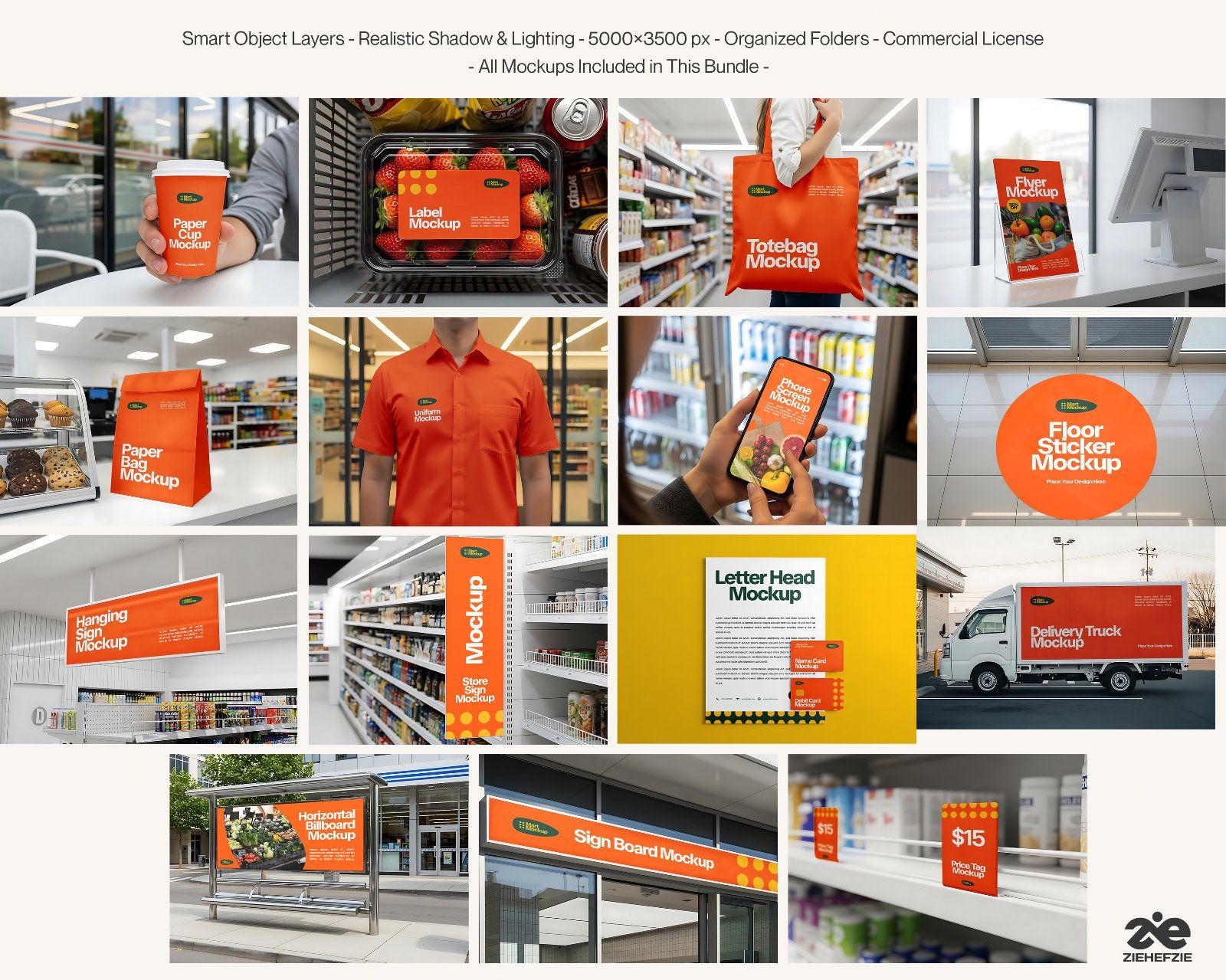 Minimarket 24-Hour Mockup Bundle – 15 PSD Mockup Retail Branding PSD Mockups — image 2