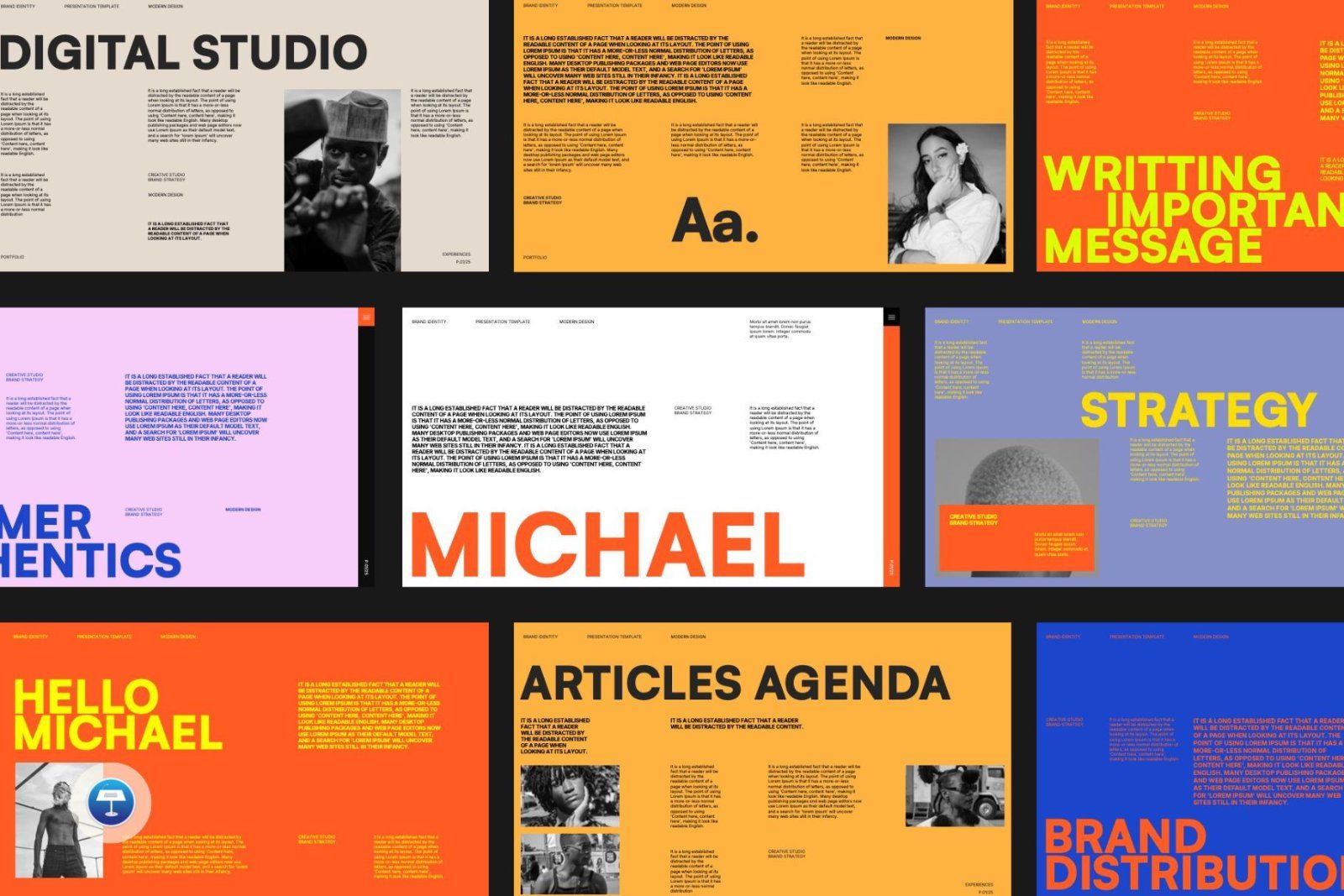 Michael - Brand Portfolio Keynote Template — image 1