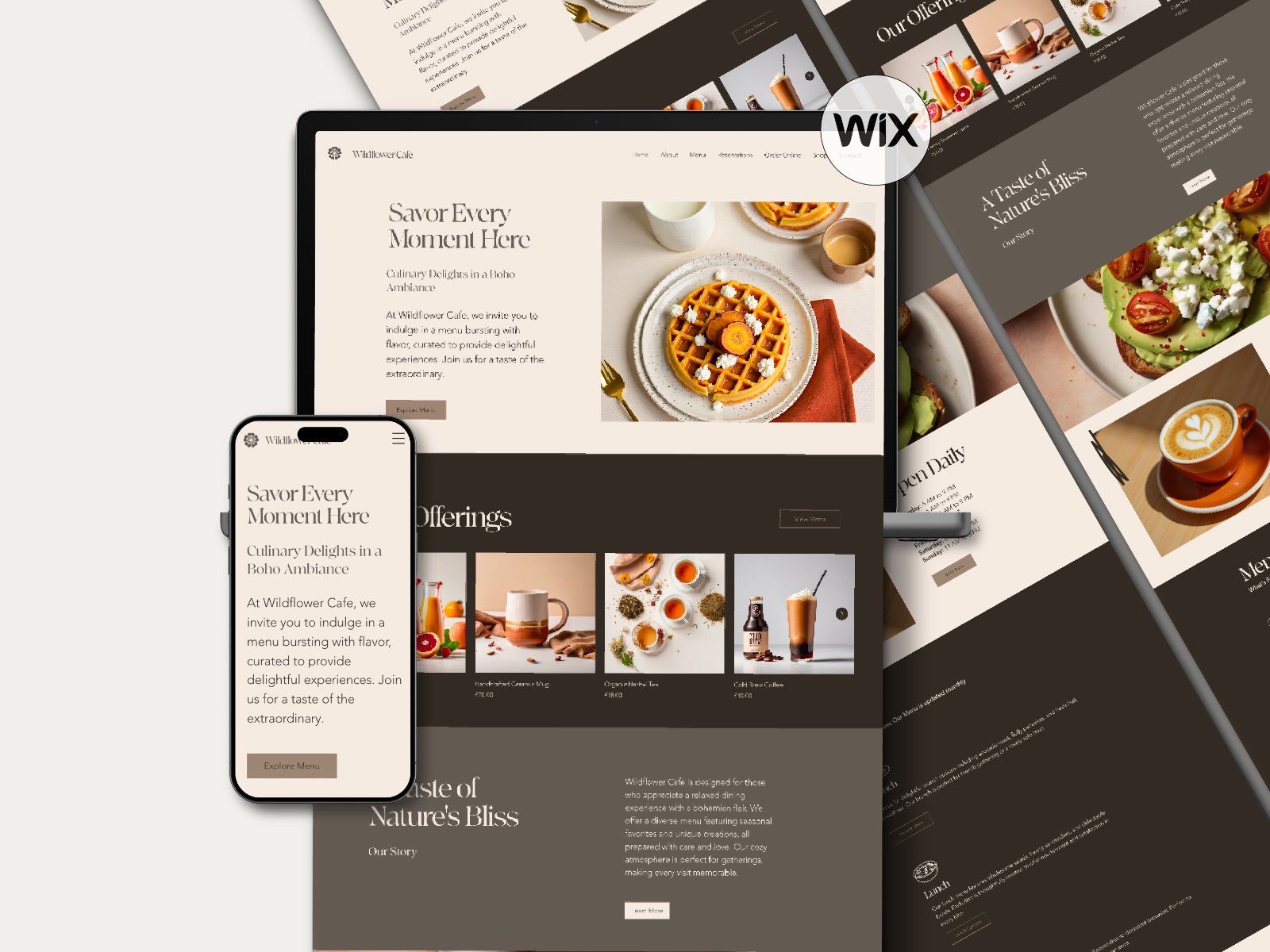 Wix Cafe, Restaurant & Takeaway Website Template — image 1