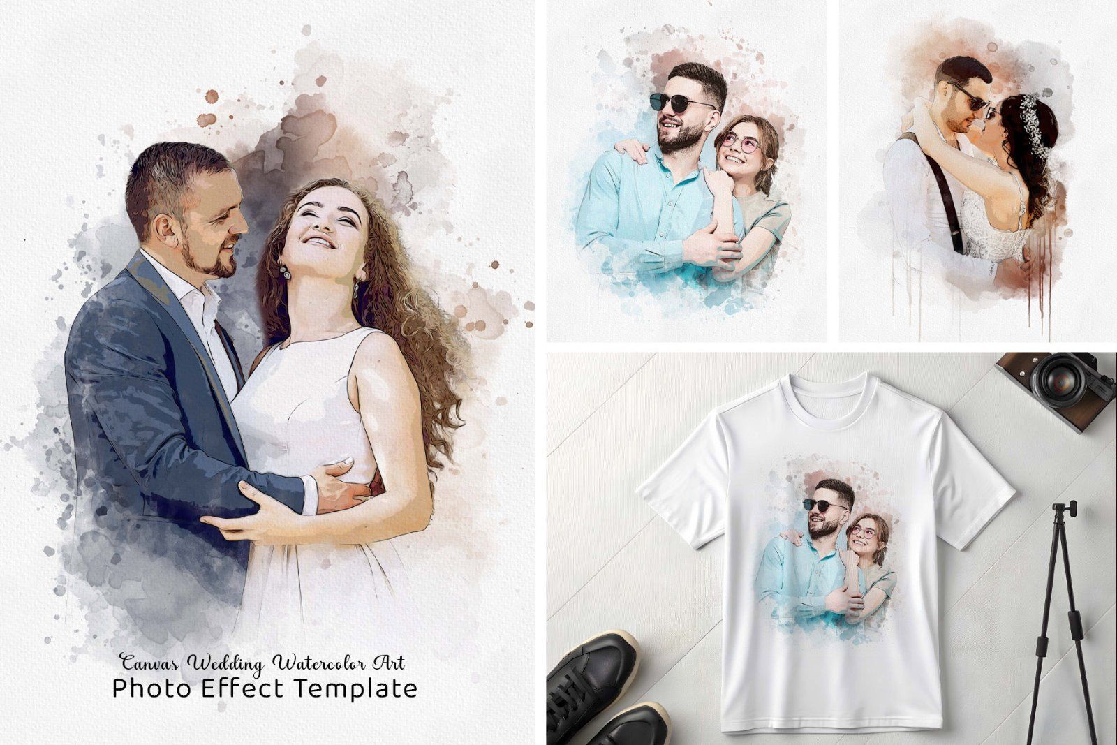 Wedding Watercolor Art Photo Effect — image 1