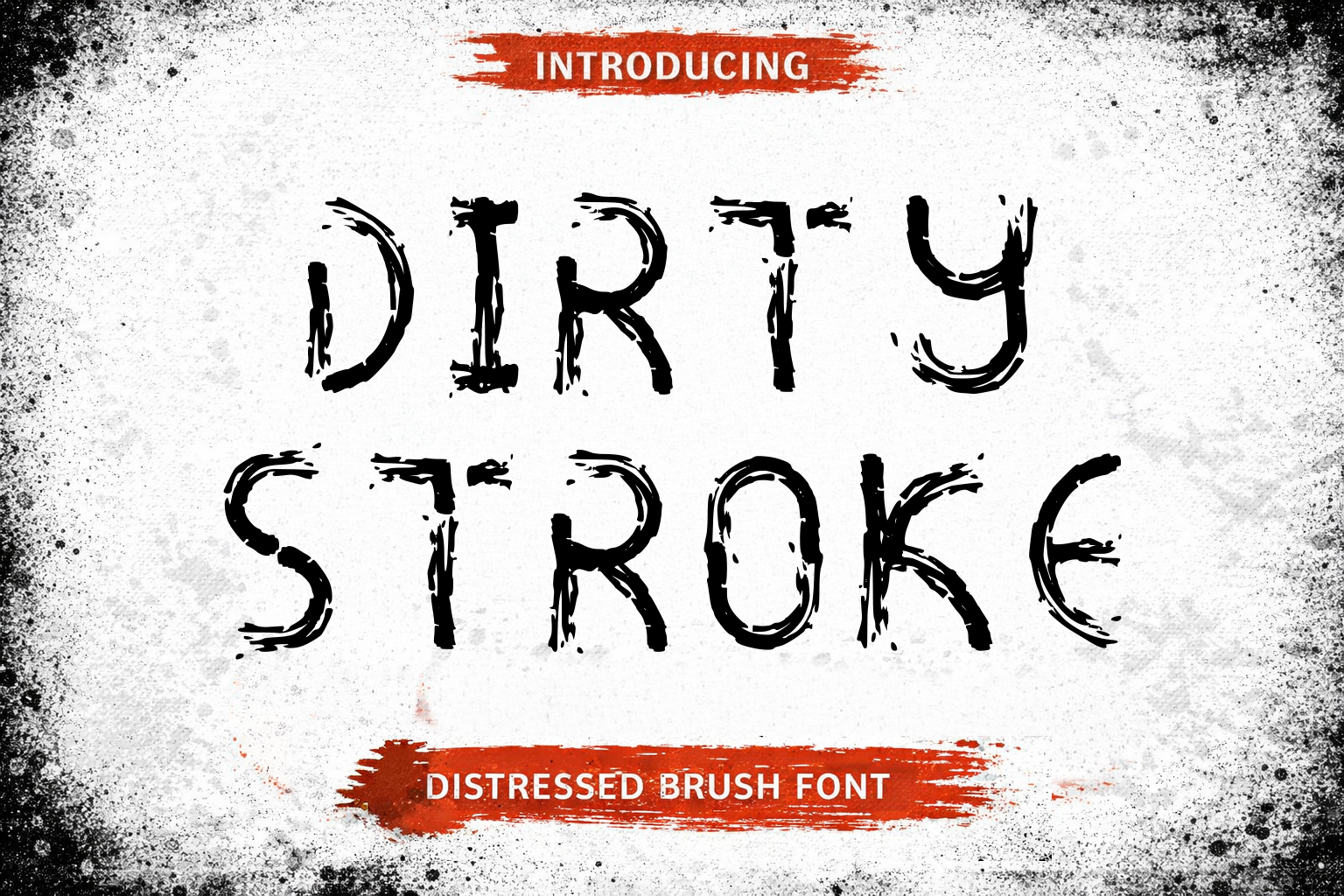 Dirty Stroke Font / Grunge / Distressed Display Typeface — image 1