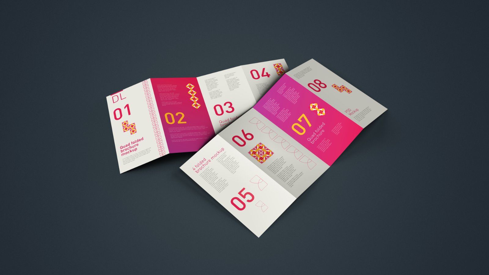 DL Quad Fold Brochure Mockup - 5PSD bundle — image 6