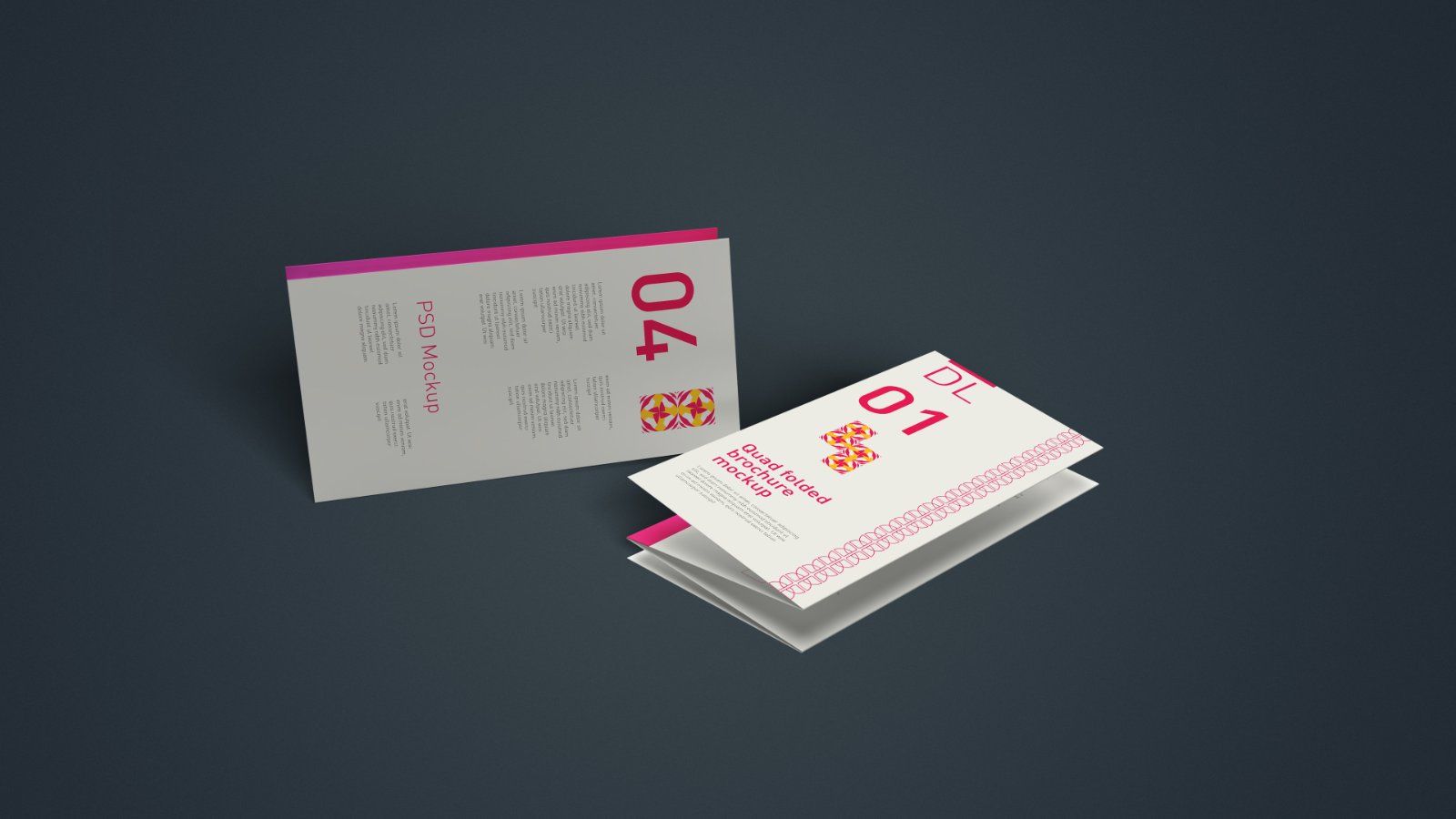 DL Quad Fold Brochure Mockup - 5 PSDs — image 3