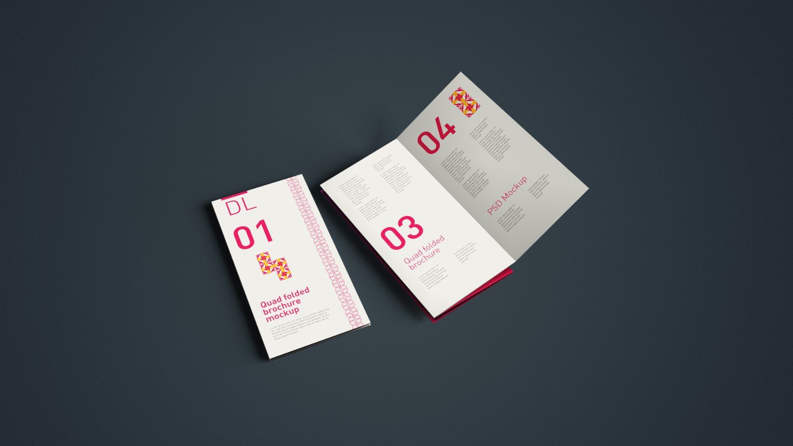 DL Quad Fold Brochure Mockup - 5 PSDs — image 4