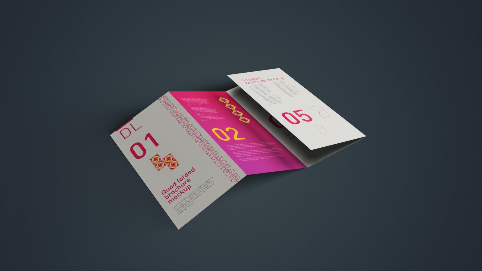 DL Quad Fold Brochure Mockup - 5 PSDs — image 5