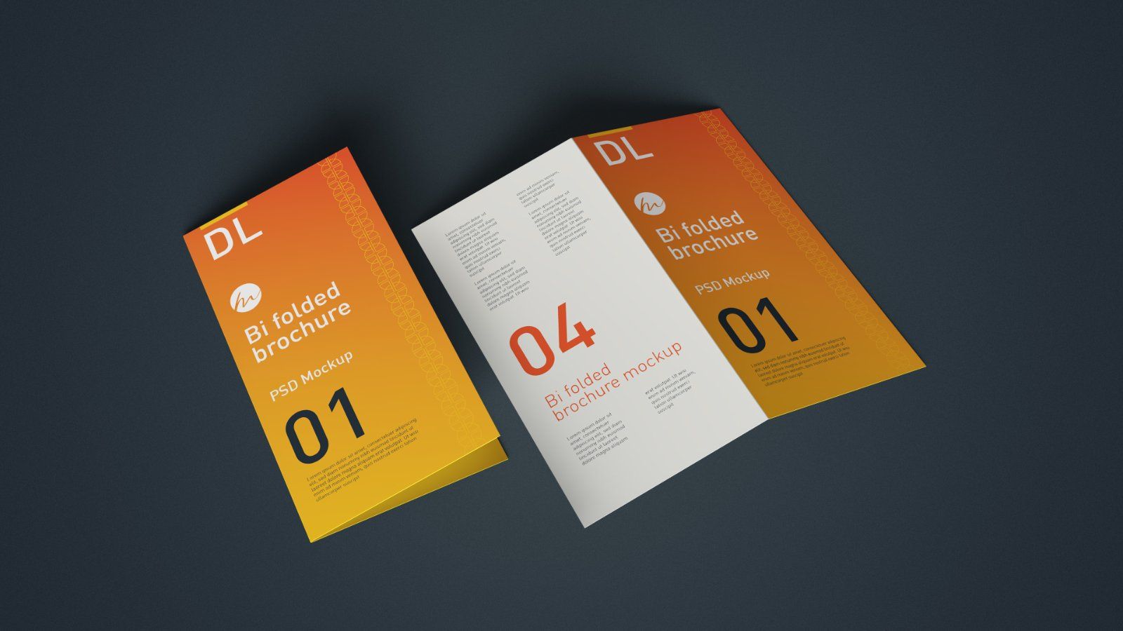 DL Bi Fold Brochure PSD Mockup - Bundle 5 PSDs — image 6