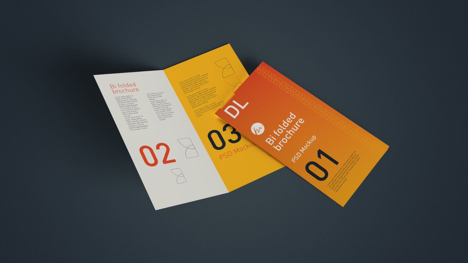 DL Bi Fold Brochure PSD Mockup - Bundle 5 PSDs — image 3