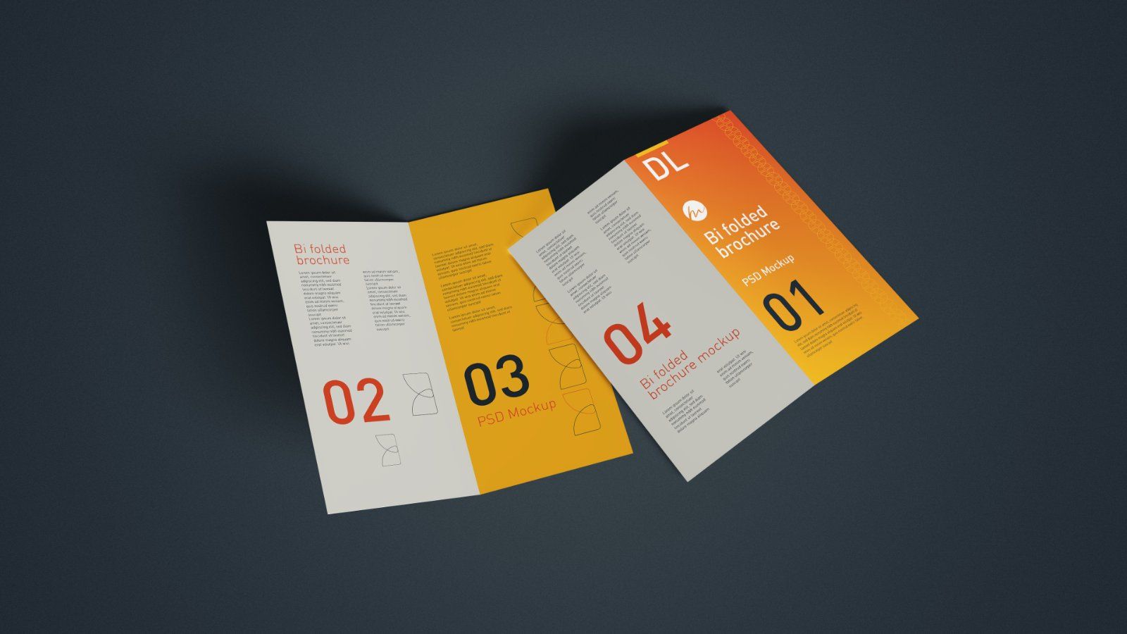 DL Bi Fold Brochure PSD Mockup - Bundle 5 PSDs — image 4