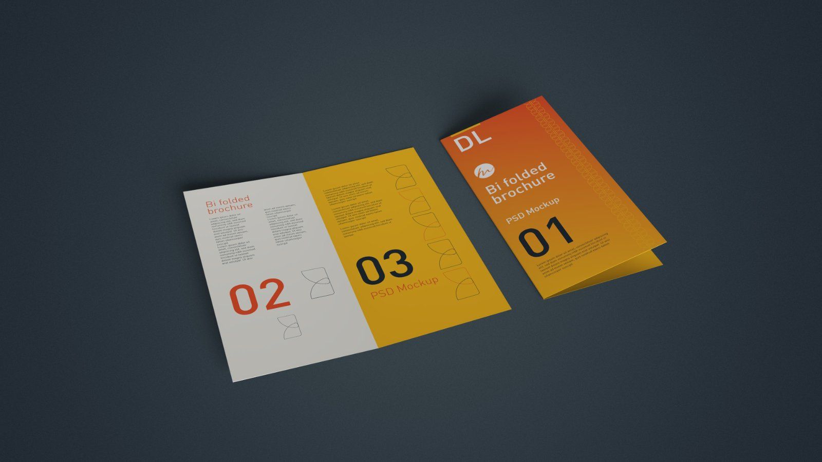 DL Bi Fold Brochure Mockup - 5 PSDs — image 5