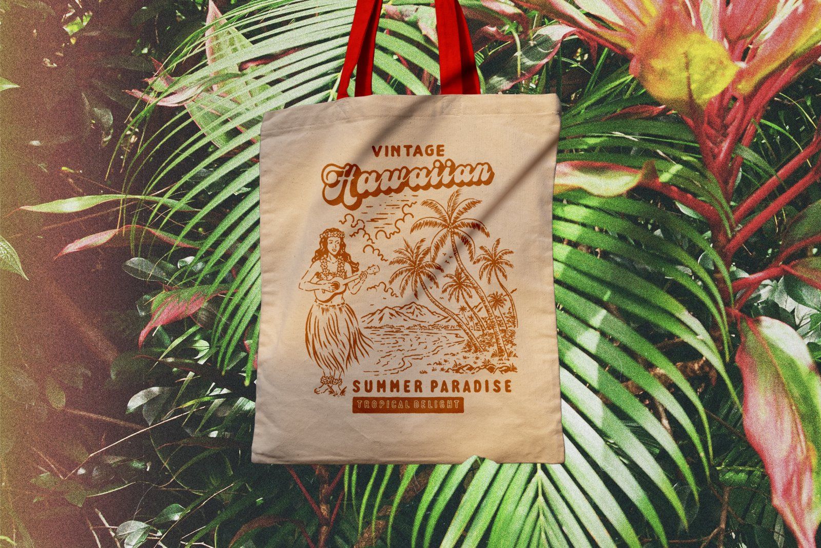 Vintage Hawaiian Summer Paradise Vector Illustration — image 3