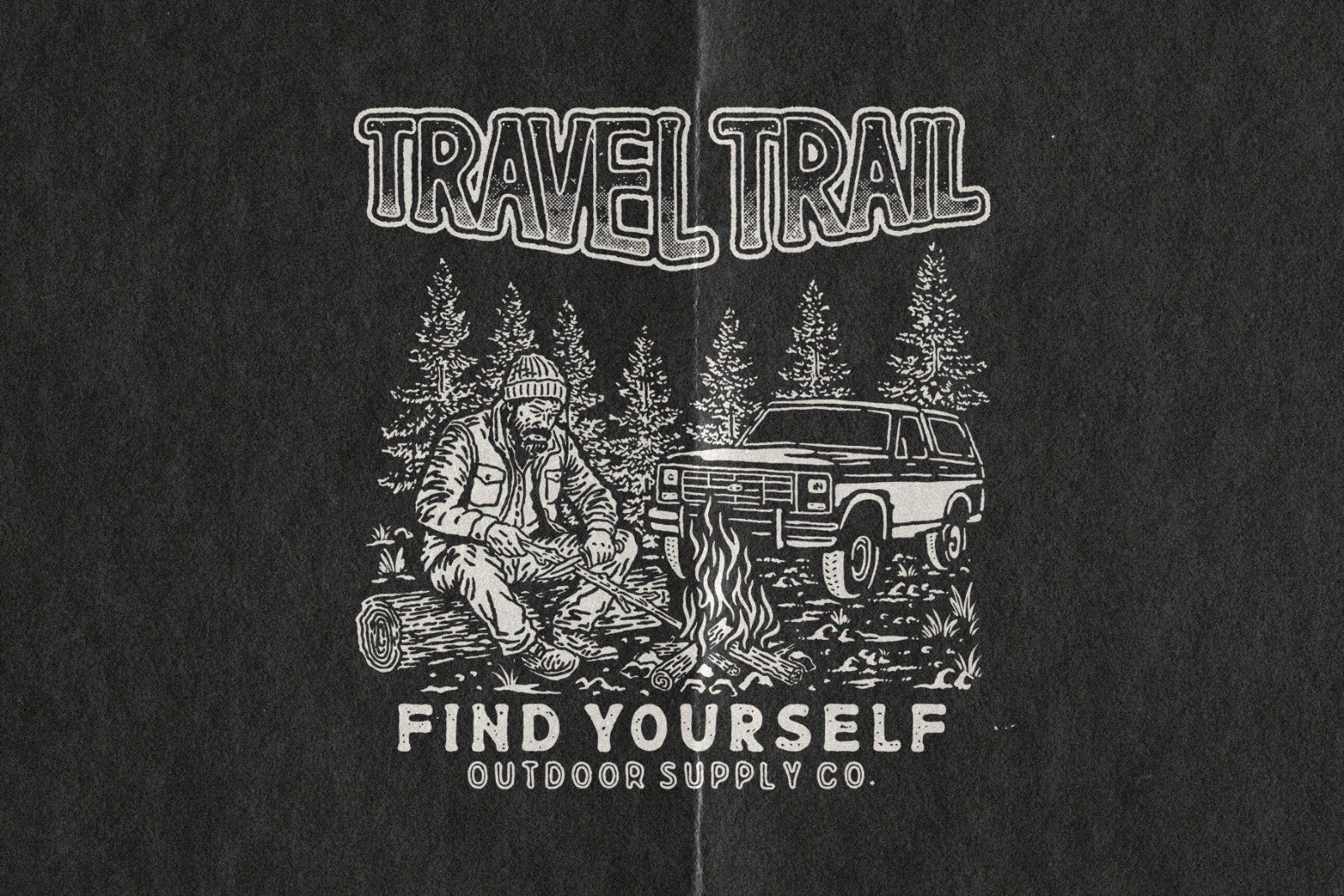Travel trail camping illustration - Outdoor adventure — image 4