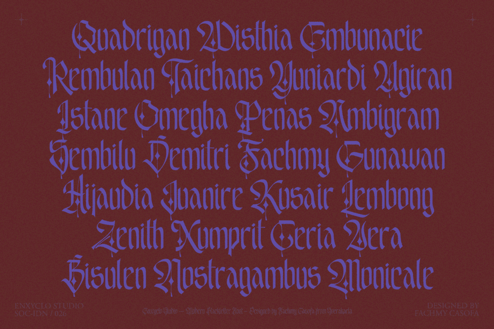 EMXAGE ALDSYB — Modern Medieval Blackletter Font — image 11