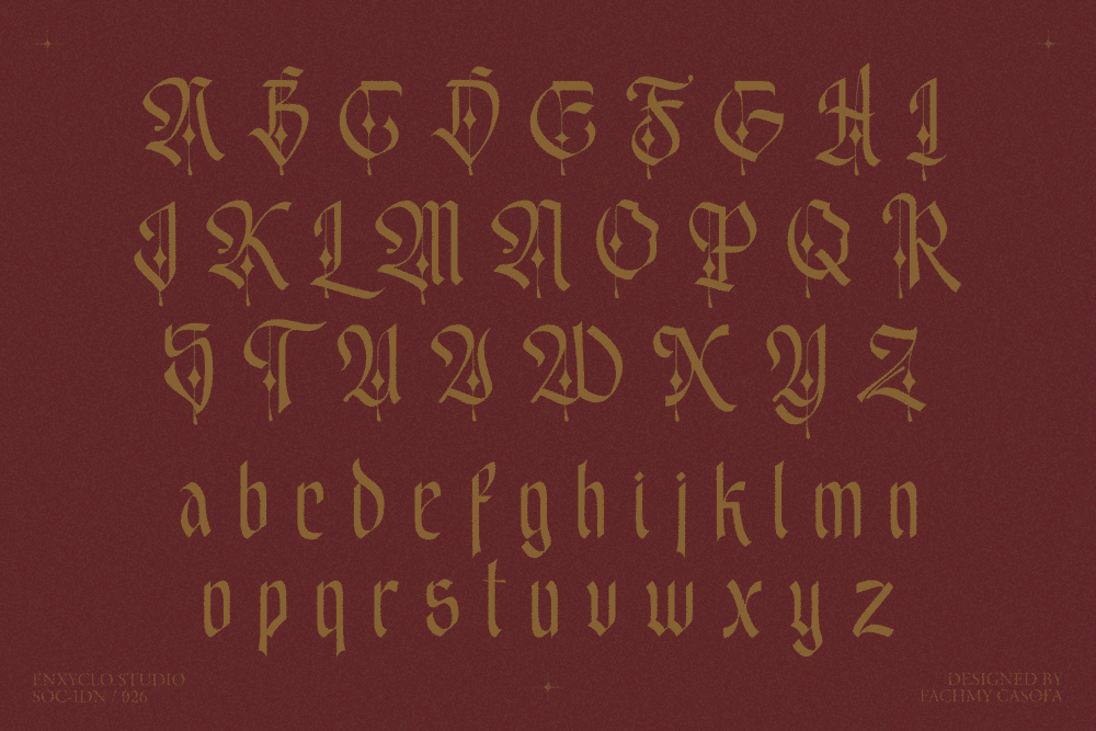 EMXAGE ALDSYB — Modern Medieval Blackletter Font — image 13