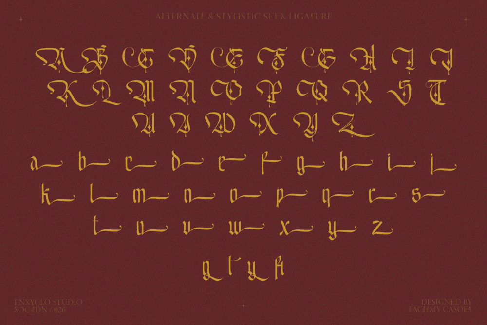 EMXAGE ALDSYB — Modern Medieval Blackletter Font — image 15