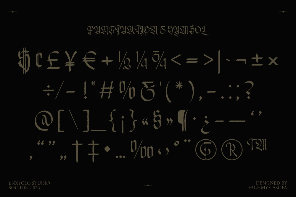 EMXAGE ALDSYB — Modern Medieval Blackletter Font — image 16