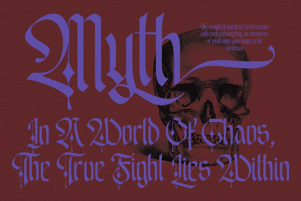 EMXAGE ALDSYB — Modern Medieval Blackletter Font — image 3