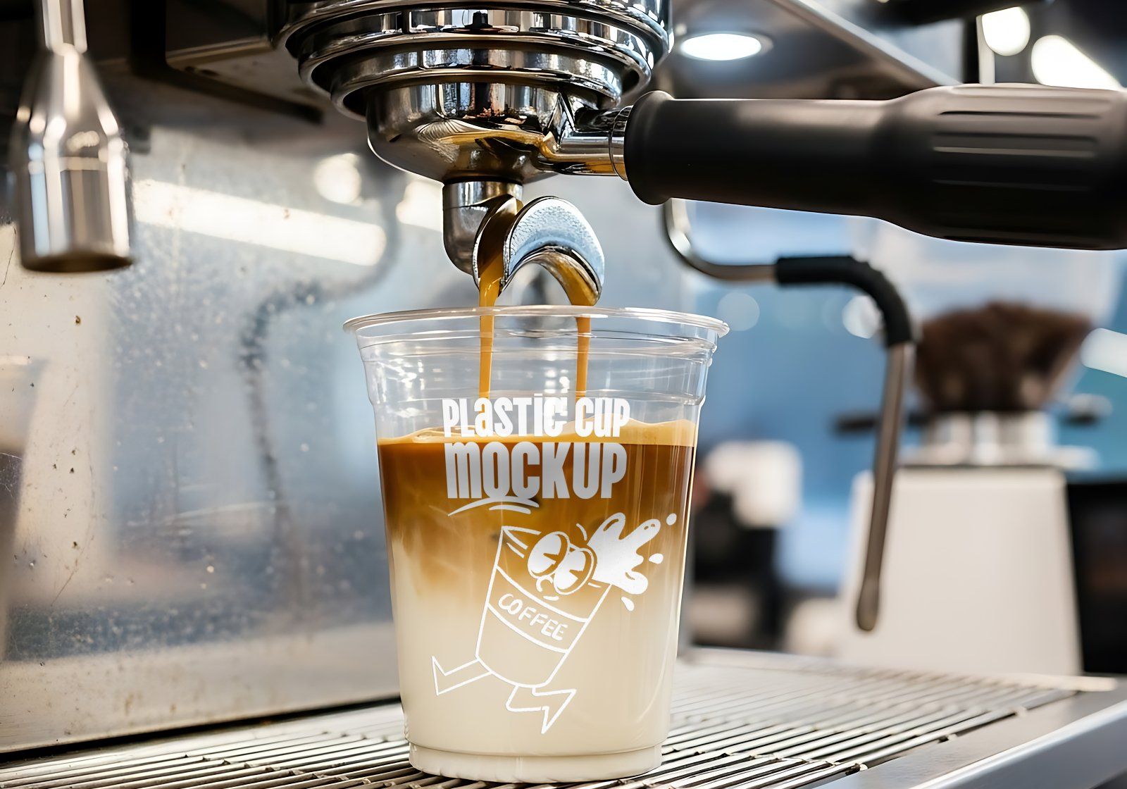 Premium Orange Cafe Coffee Mockup — image 3