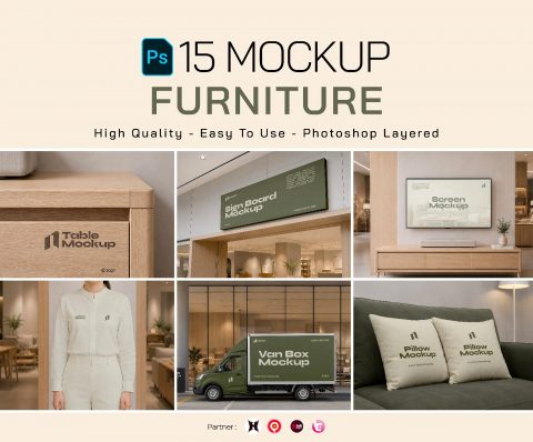 Premium Branding Home Furniture Mockup