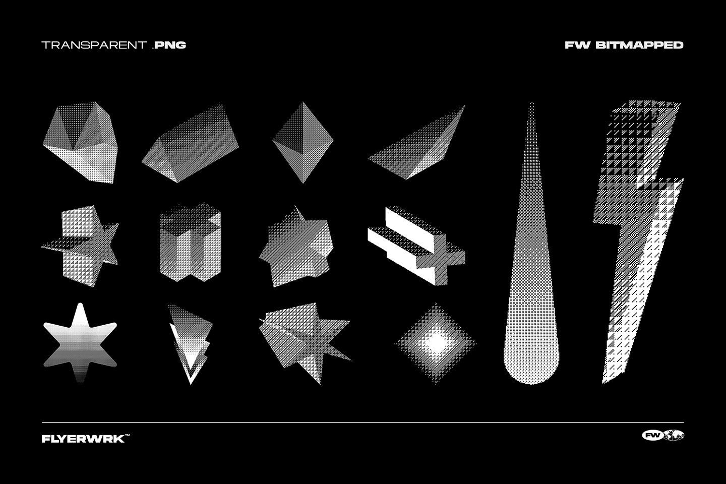 120 Bitmapped design elements — image 6