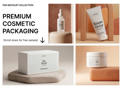 Premium Cosmetic PSD Mockup Collection