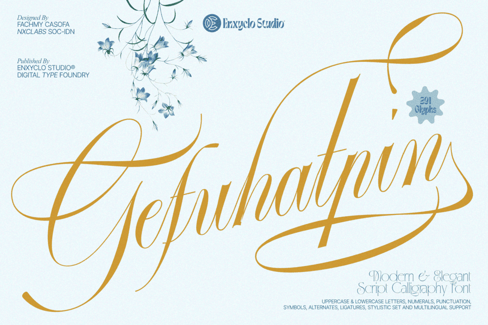 GEFUHATPIN — Elegant Calligraphy Font — image 1