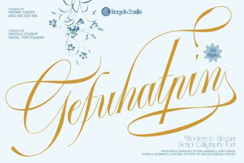 GEFUHATPIN — Elegant Calligraphy Font