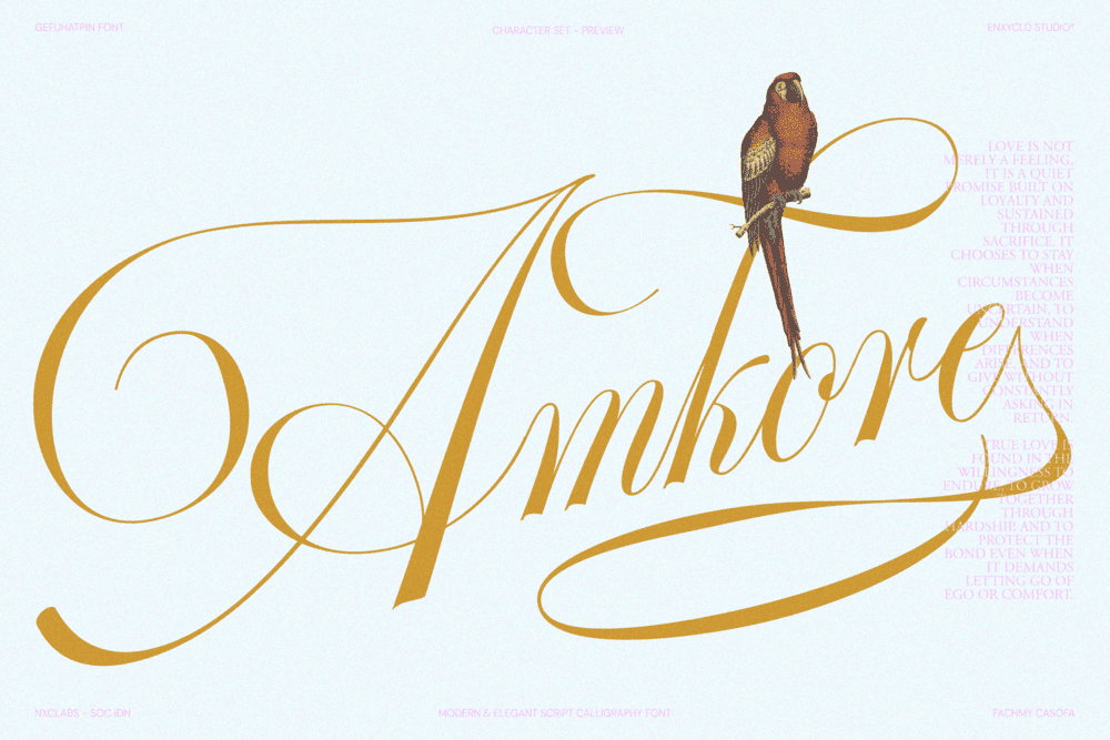 GEFUHATPIN — Elegant Calligraphy Font — image 13