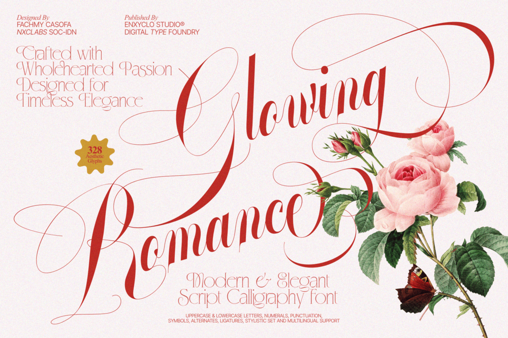 GLOWING ROMANCE — Calligraphy Luxury Font — image 1