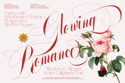 GLOWING ROMANCE — Calligraphy Luxury Font