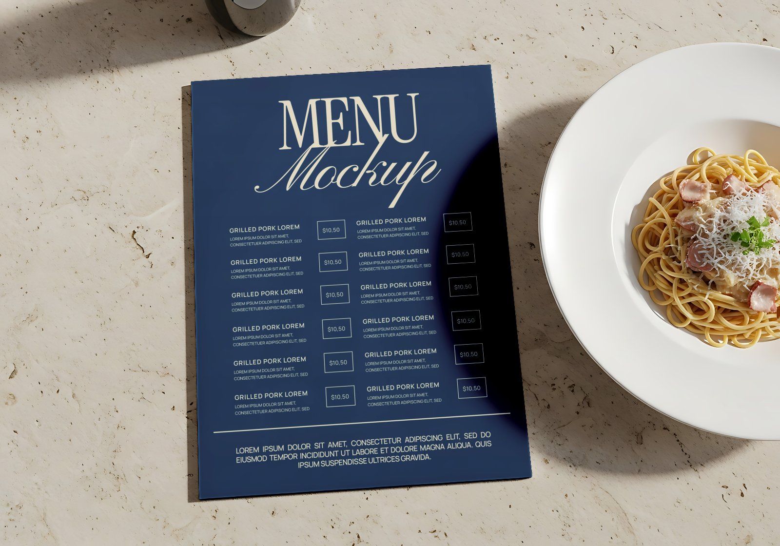 Premium Branding Blue Restaurant Mockup — image 2