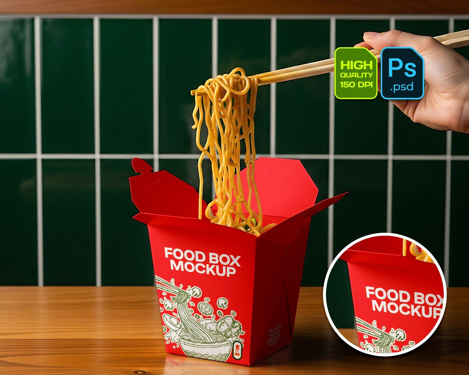 Chinese Restaurant Flyer Mockup – Realistic PSD Template for Food Promotion — image 9