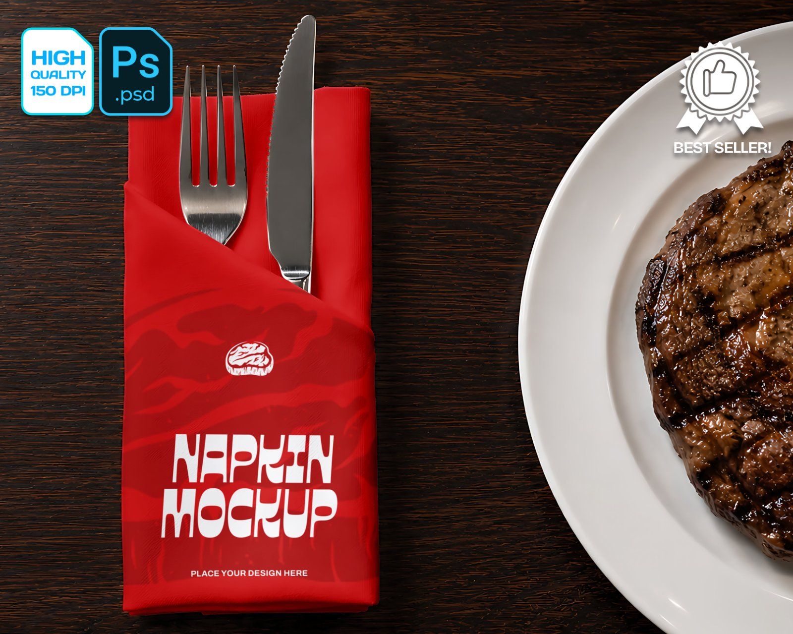 Premium Steakhouse Restaurant Branding Mockup Bundle – 15 Luxury PSD Scenes for Steak House, Bistro — image 3
