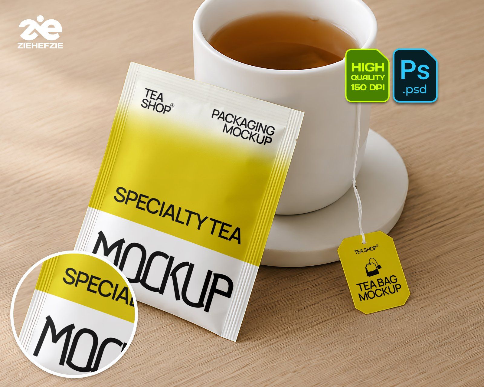 Premium Tea Shop Branding Mockup Bundle – 15 Aesthetic PSD Scenes for Tea House & Artisan Packaging — image 3