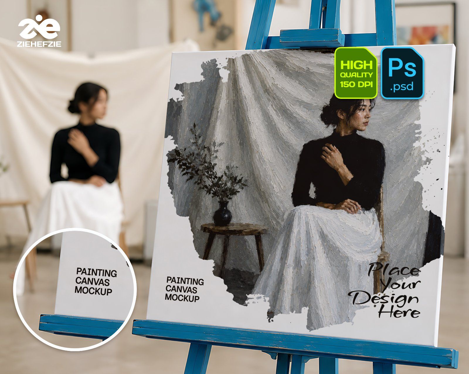 Premium Art Studio & Painting Mockup Bundle – 15 Creative PSD Scenes for Artists, Fine Art Branding — image 3