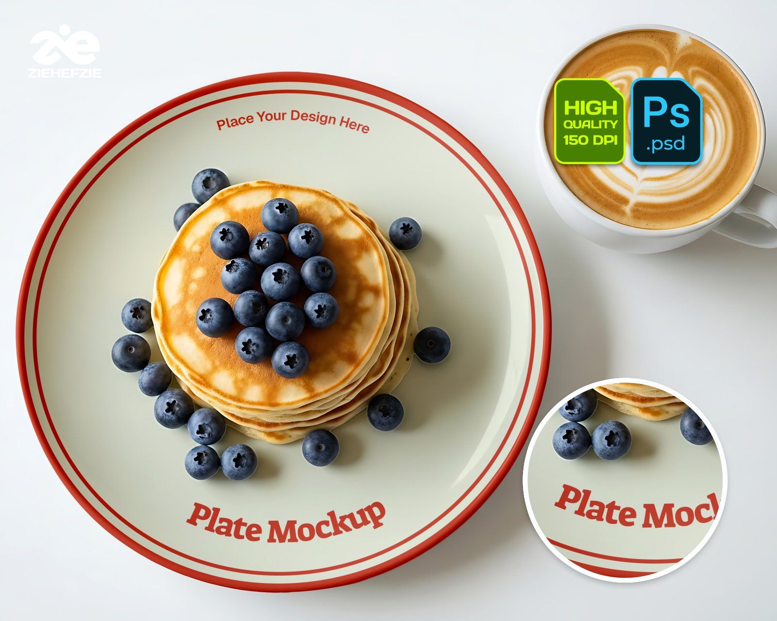 Breakfast Café Mockup Bundle PSD – Menu, Packaging, Apron & Coffee Branding Scene — image 3