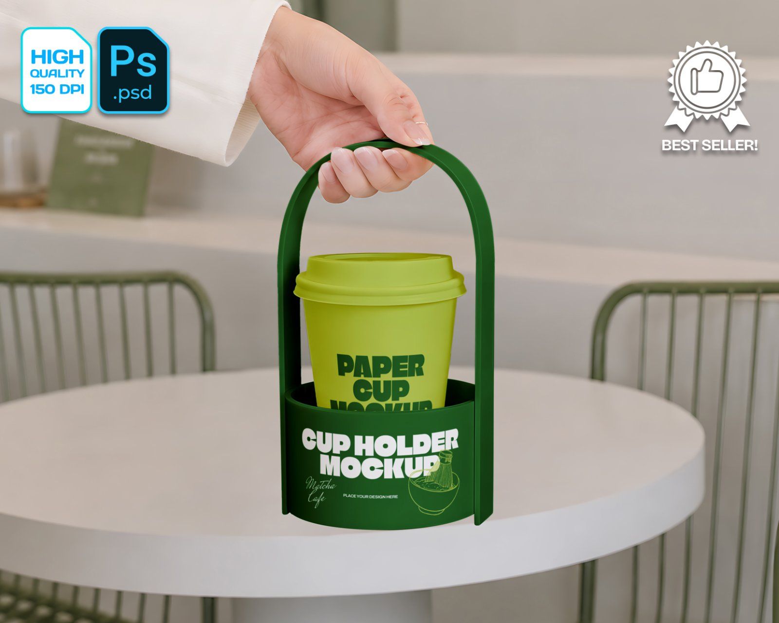 Premium Matcha Cafe Branding Mockup Bundle – 15 Aesthetic PSD Scenes for Tea House, Bakery & Packagi — image 3