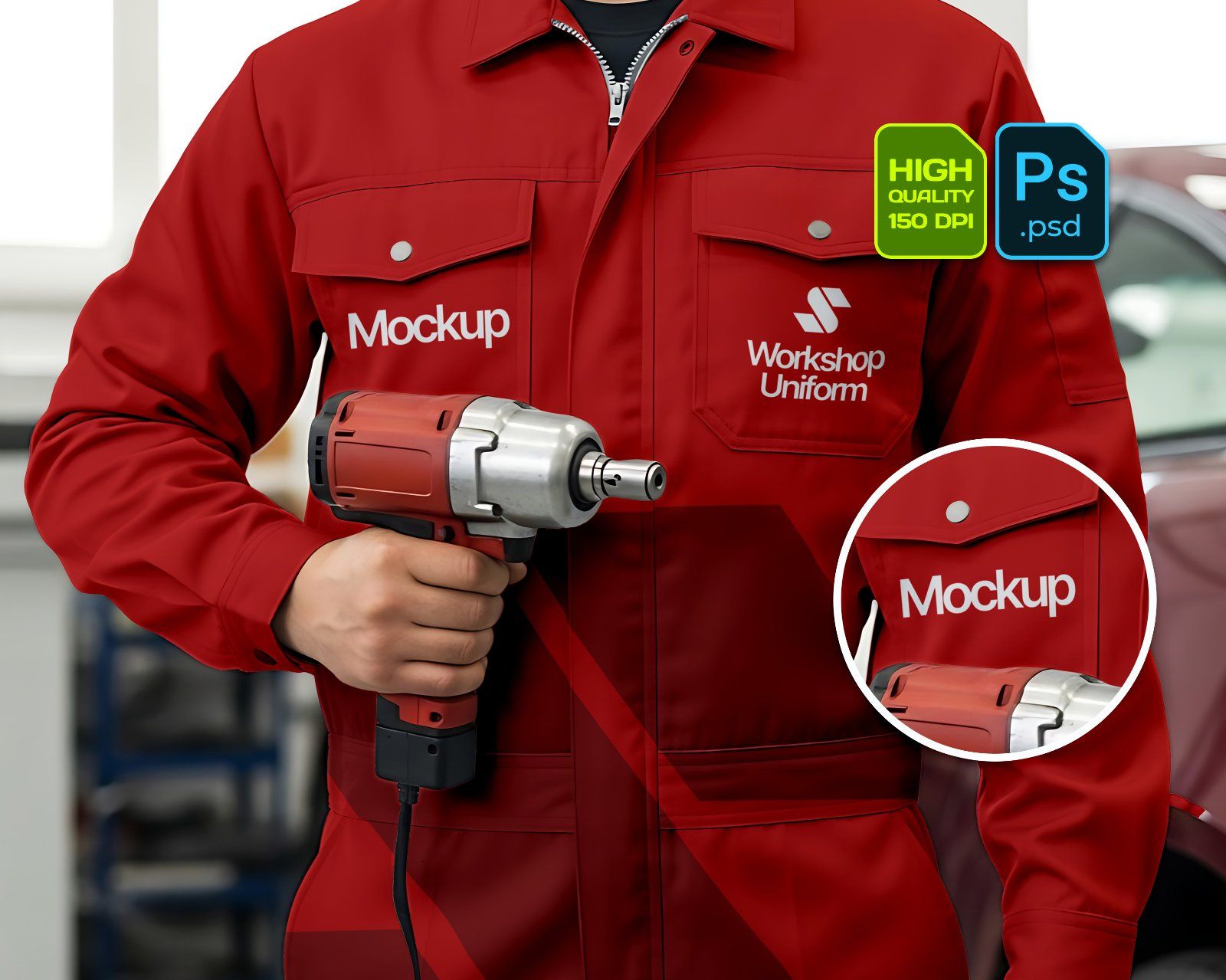 16 Workshop & Car Wash Mockups – PSD Toolbox, Flyer, Uniform, Door, and Product Label Kit — image 15