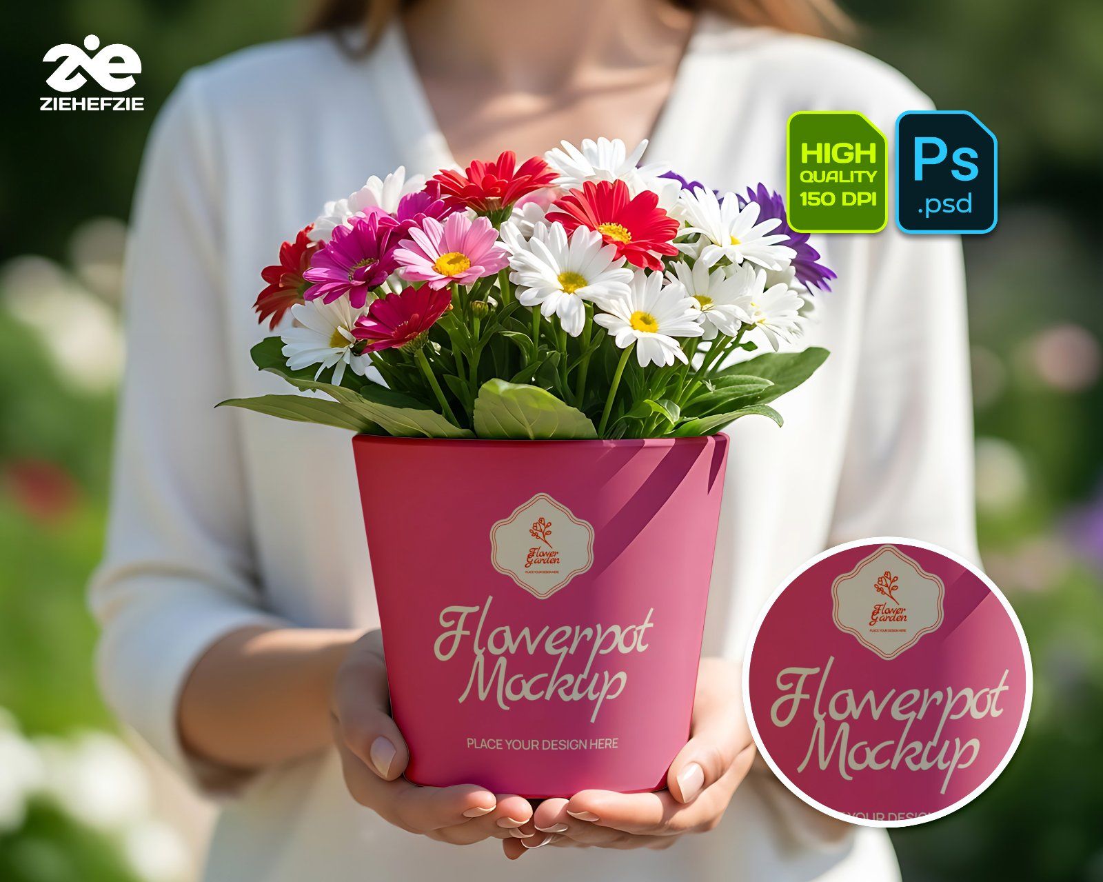 Premium Flower Garden Mockup Bundle PSD – Outdoor Branding & Floral Lifestyle Scenes — image 3