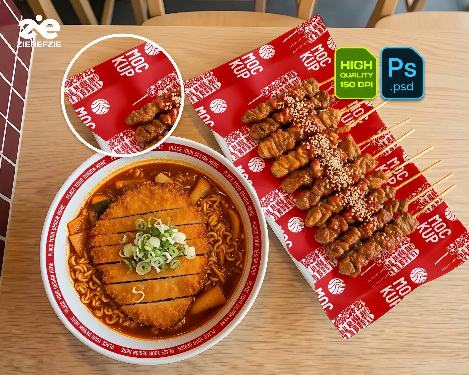 Korean Restaurant Mockup Bundle PSD – 15 Mockup Food Branding & Interior Design — image 3