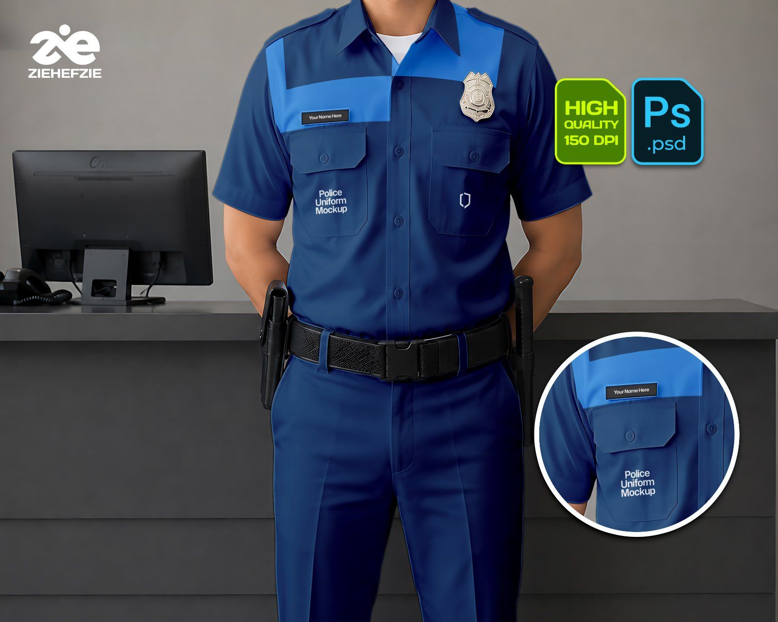 Premium Police or Security Branding Mockup Bundle – 15 Tactical PSD Scenes for Law Enforcement, Unif — image 3