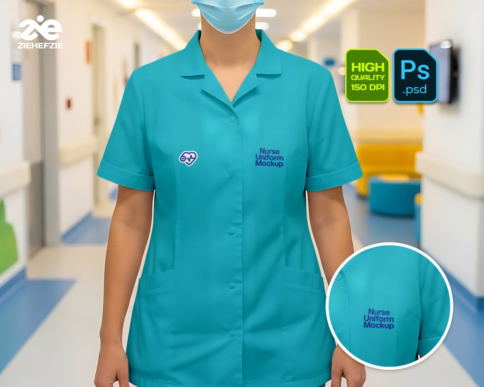 Hospital Mockup Bundle Vol.2 – Medical Branding PSD Pack (Ambulance, Nurse Uniform, Medicine Bottle, — image 3