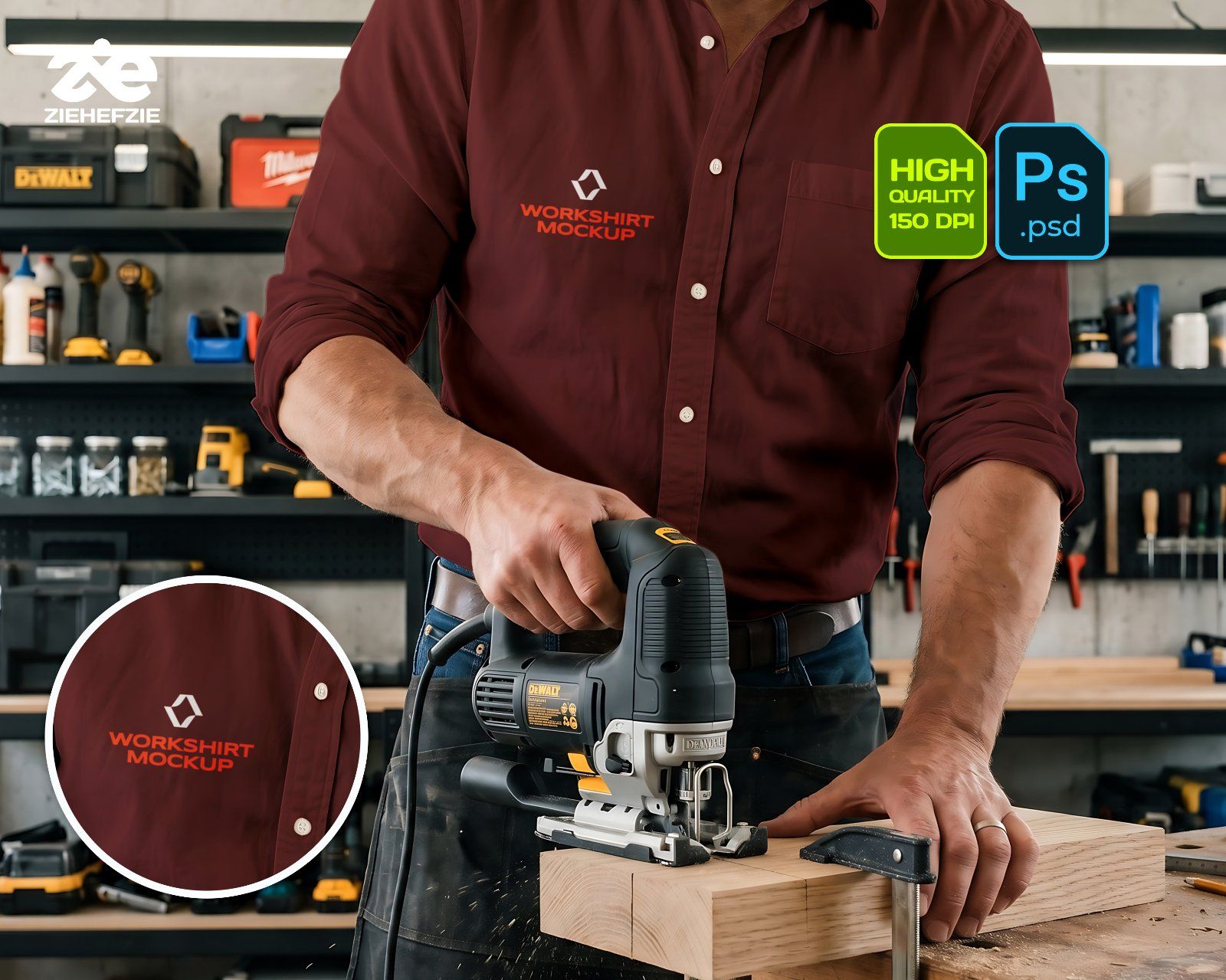 Ultimate Branding Carpenter Mockup Bundle – 15 Premium PSD Scenes for Woodworking & Industrial Ident — image 3