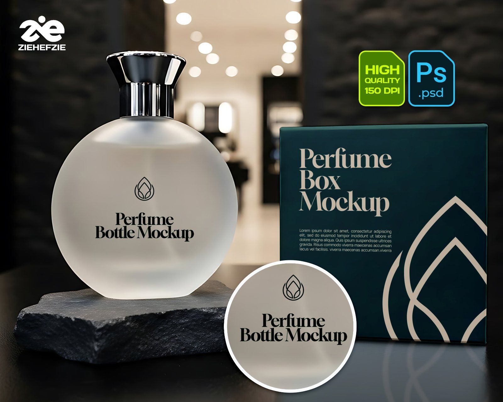 Perfume Brand Store Mockup Bundle PSD – Luxury Fragrance Retail Branding Set — image 3