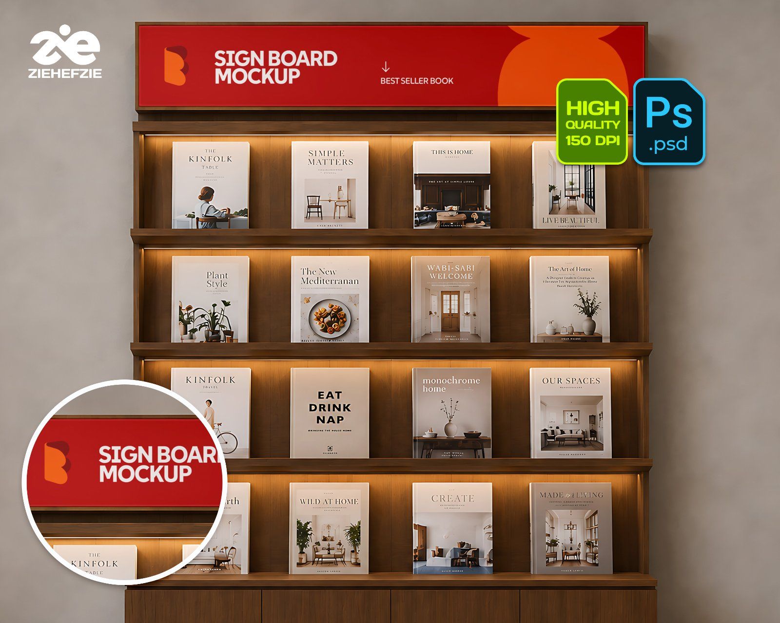 Premium Book Store Branding Mockup Bundle – 15 Literary PSD Scenes for Bookstores, Publishing Houses — image 3