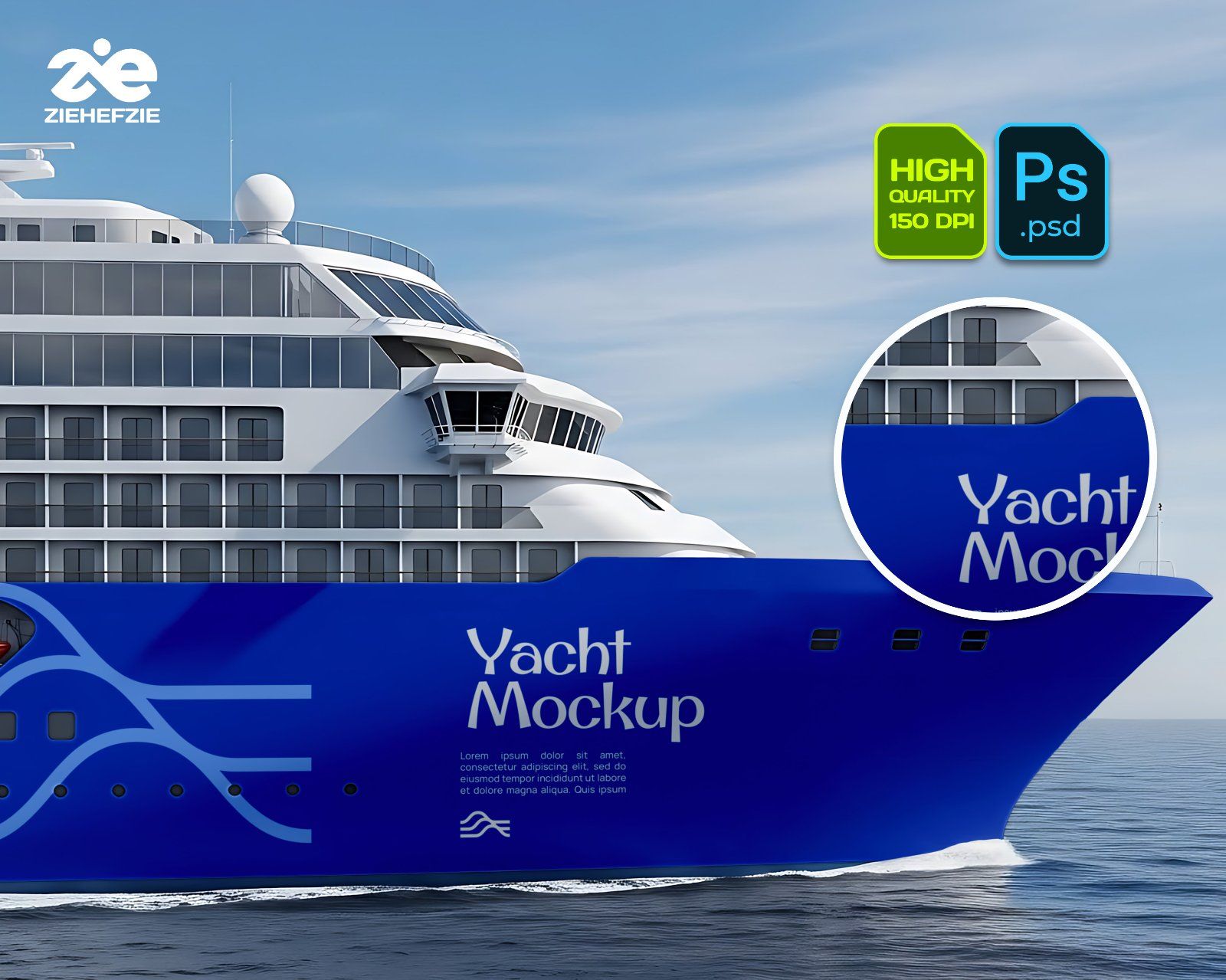 Cruise Ship Mockup Bundle - Maritime Branding with a Luxury Cruise Ship Mockup — image 3