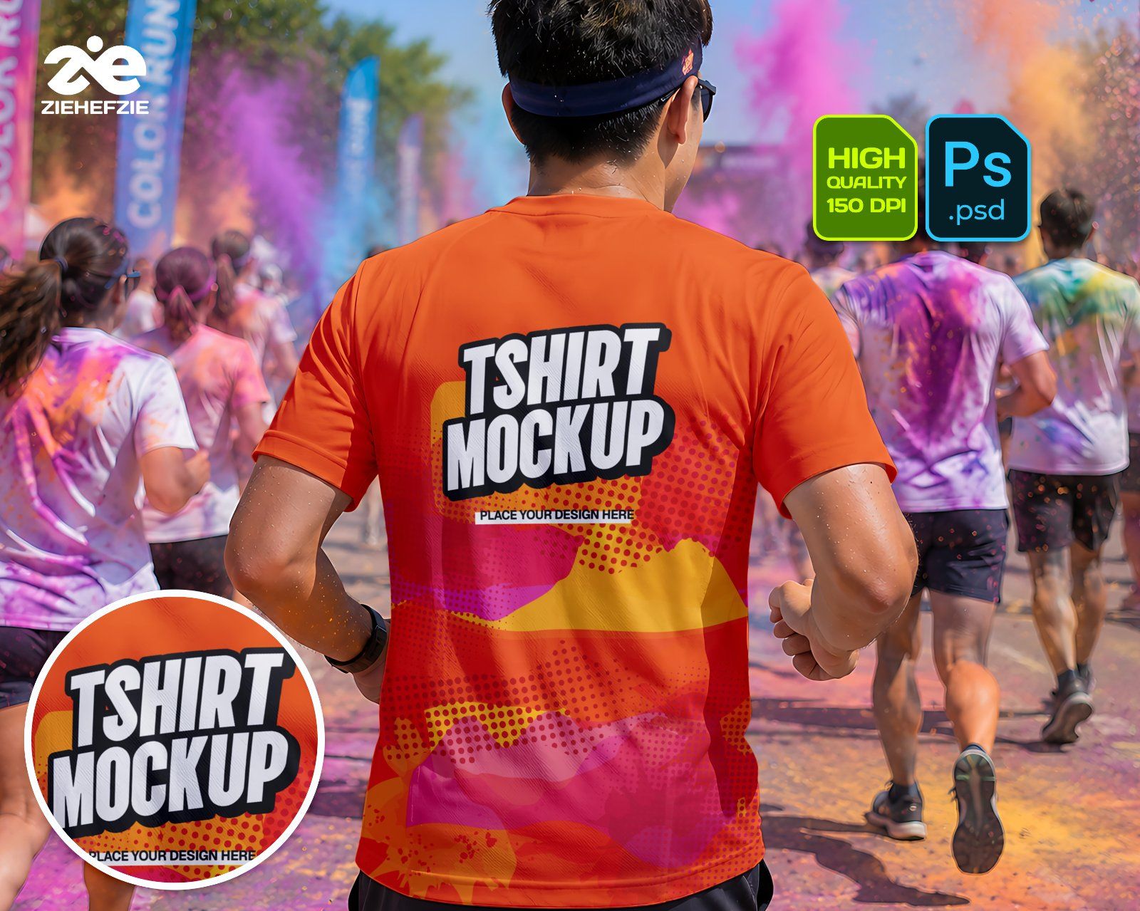 Premium Color Run Event Mockup Bundle – 15 Dynamic PSD Scenes for Sports Festival & Marathon Brandin — image 3