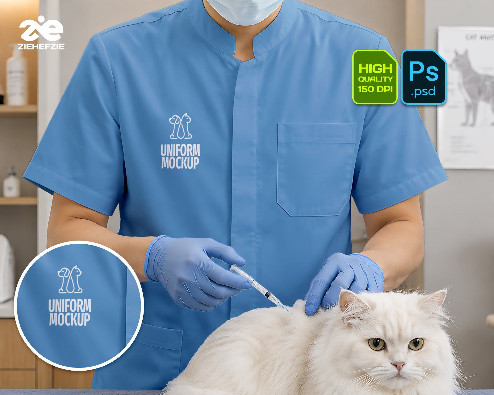 Premium Veterinary Hospital Branding Mockup Bundle – 15 Clinical PSD Scenes for Vet Clinics — image 3