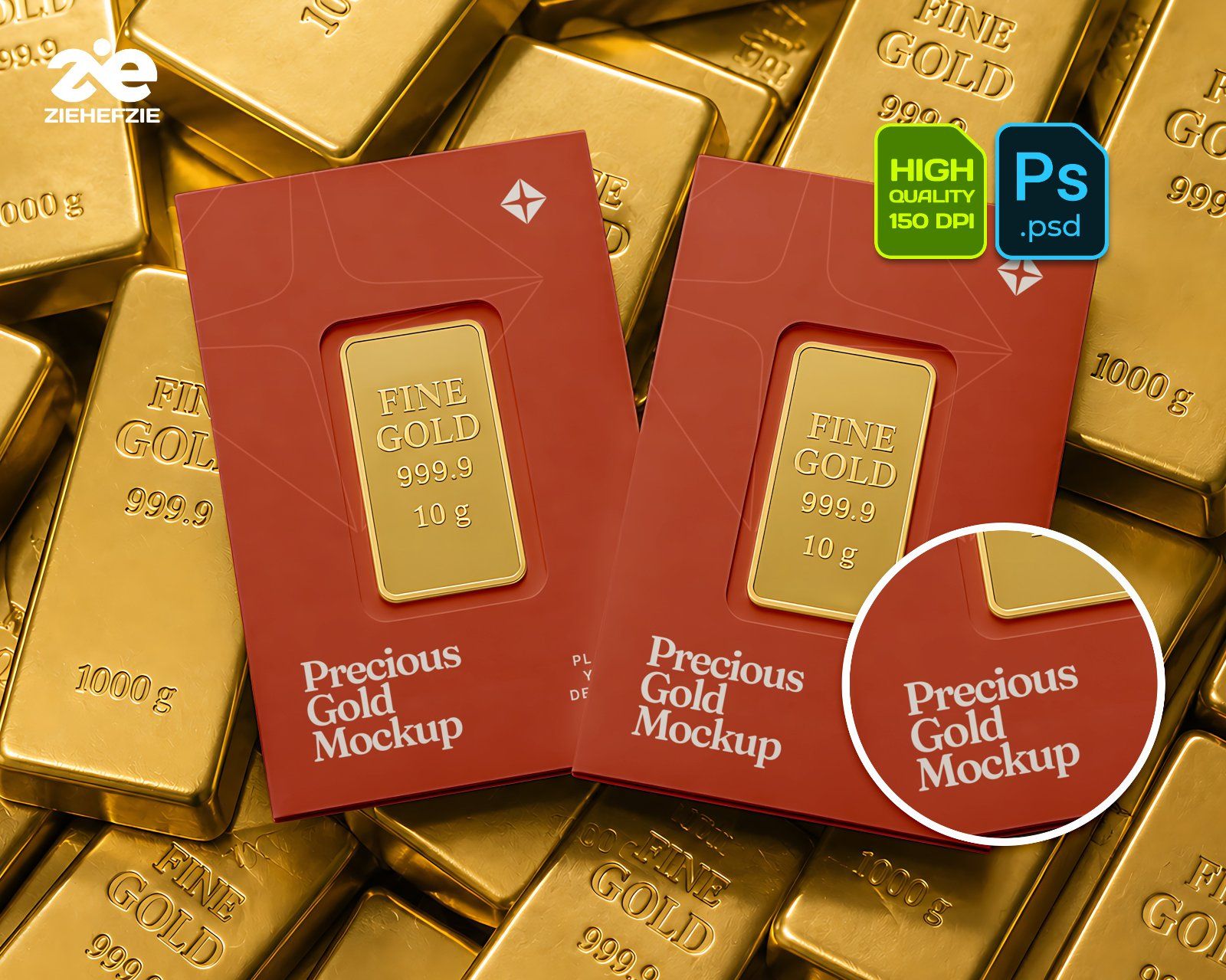 Premium Gold Shop Branding Mockup Bundle – 15 Luxury PSD Scenes for Precious Metal Retail, Jewelry B — image 3