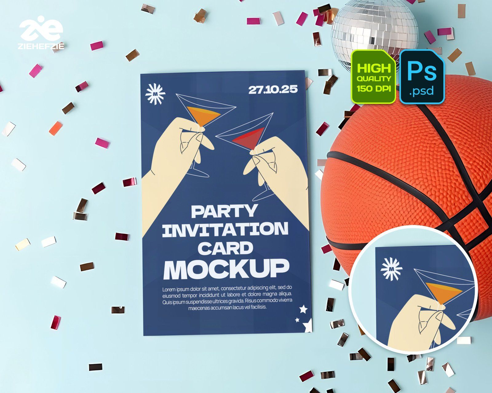 Premium Party Invitation Boy and Girl Mockup Bundle — image 10